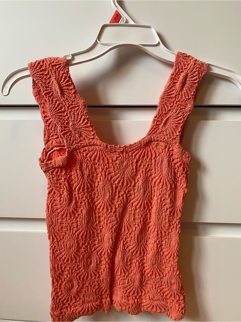 Free People Orange Textured Cami